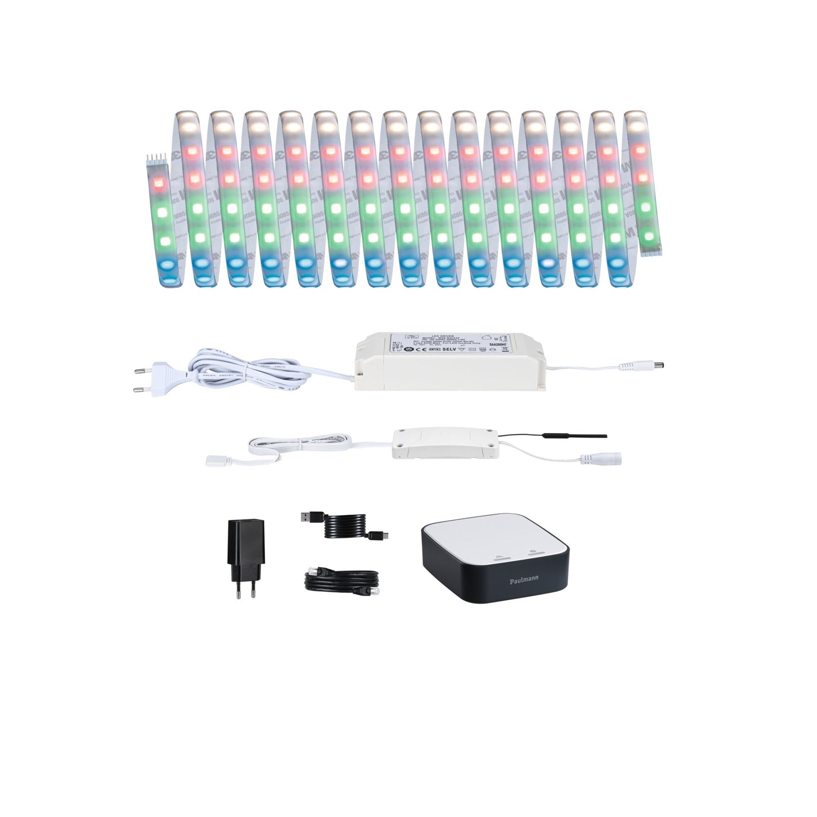 LED-stripe MaxLED 500 RGBW Zigbee 5m IP44 med gateway app-styring