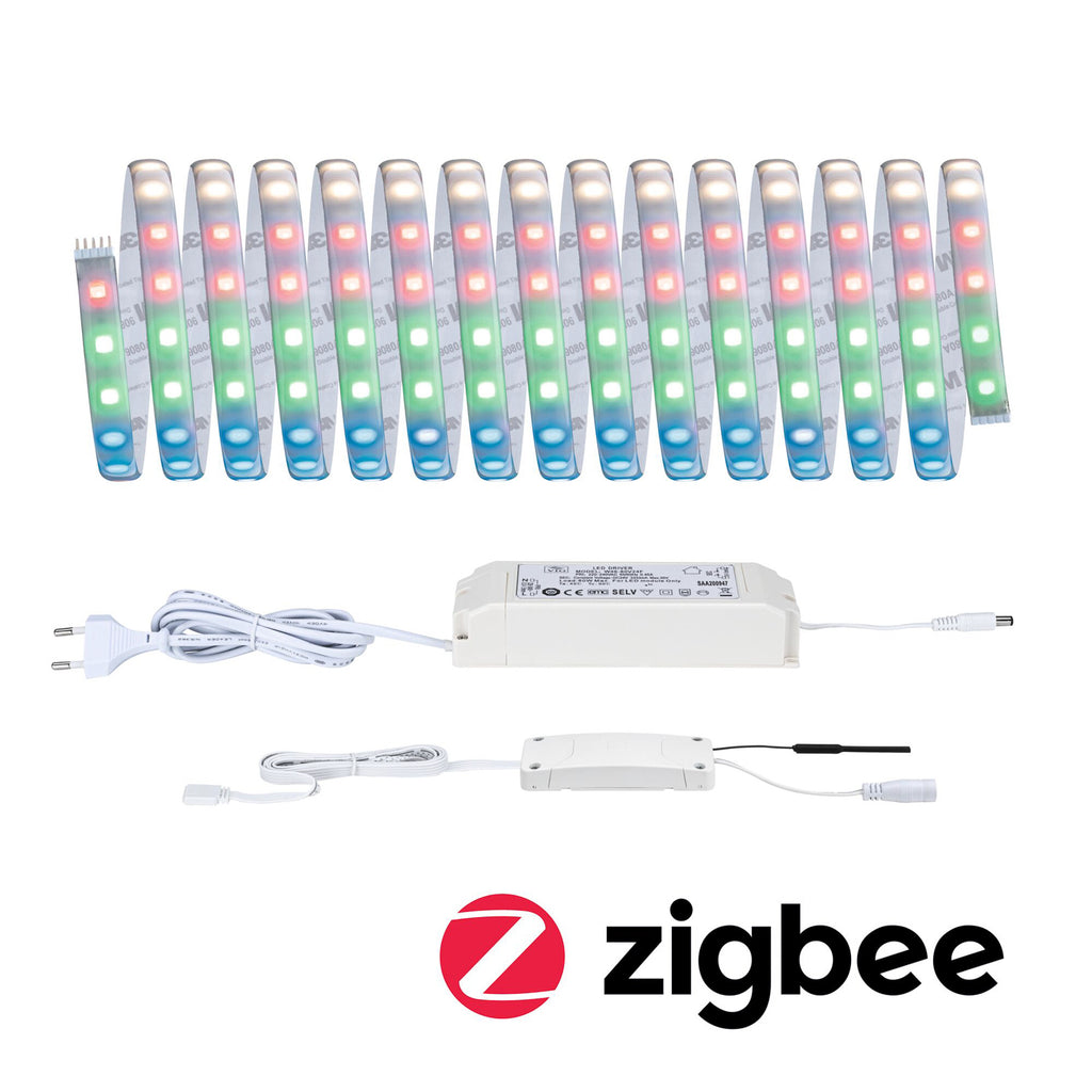 LED-stripe MaxLED 500 RGBW Zigbee 5m IP44 dimbar - Paulmann forfra