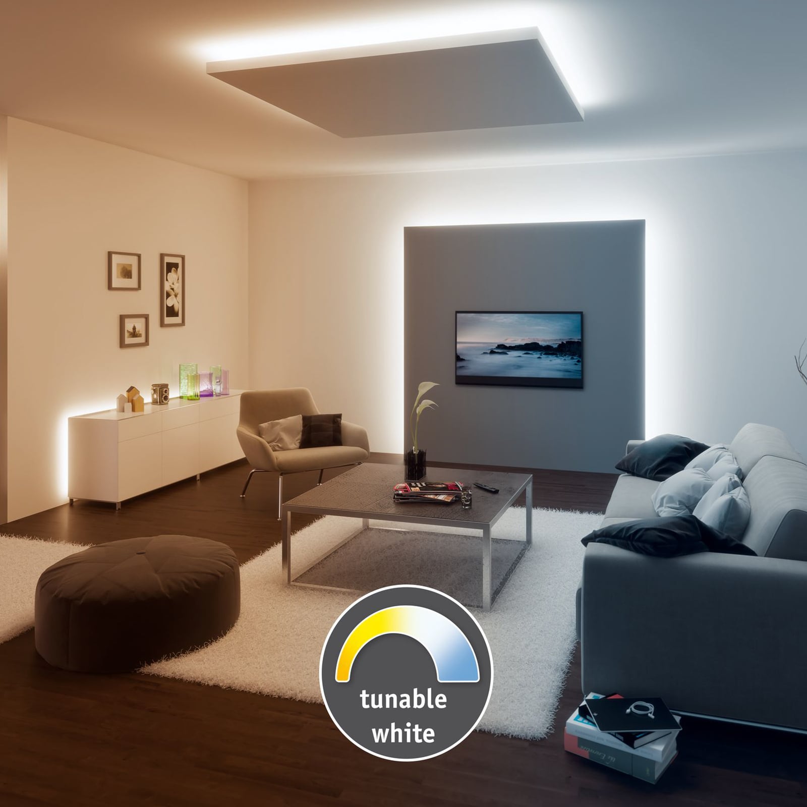 Nærbilde av lys på LED-stripe MaxLED 500 tunable white dimbar 100 cm IP20