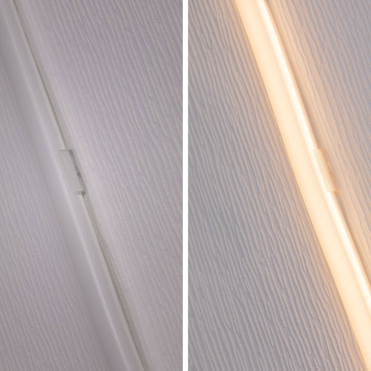 LED-stripe MaxLED Flow basissett varmhvit dimbar IP67 300 cm nærbilde av LED-lys