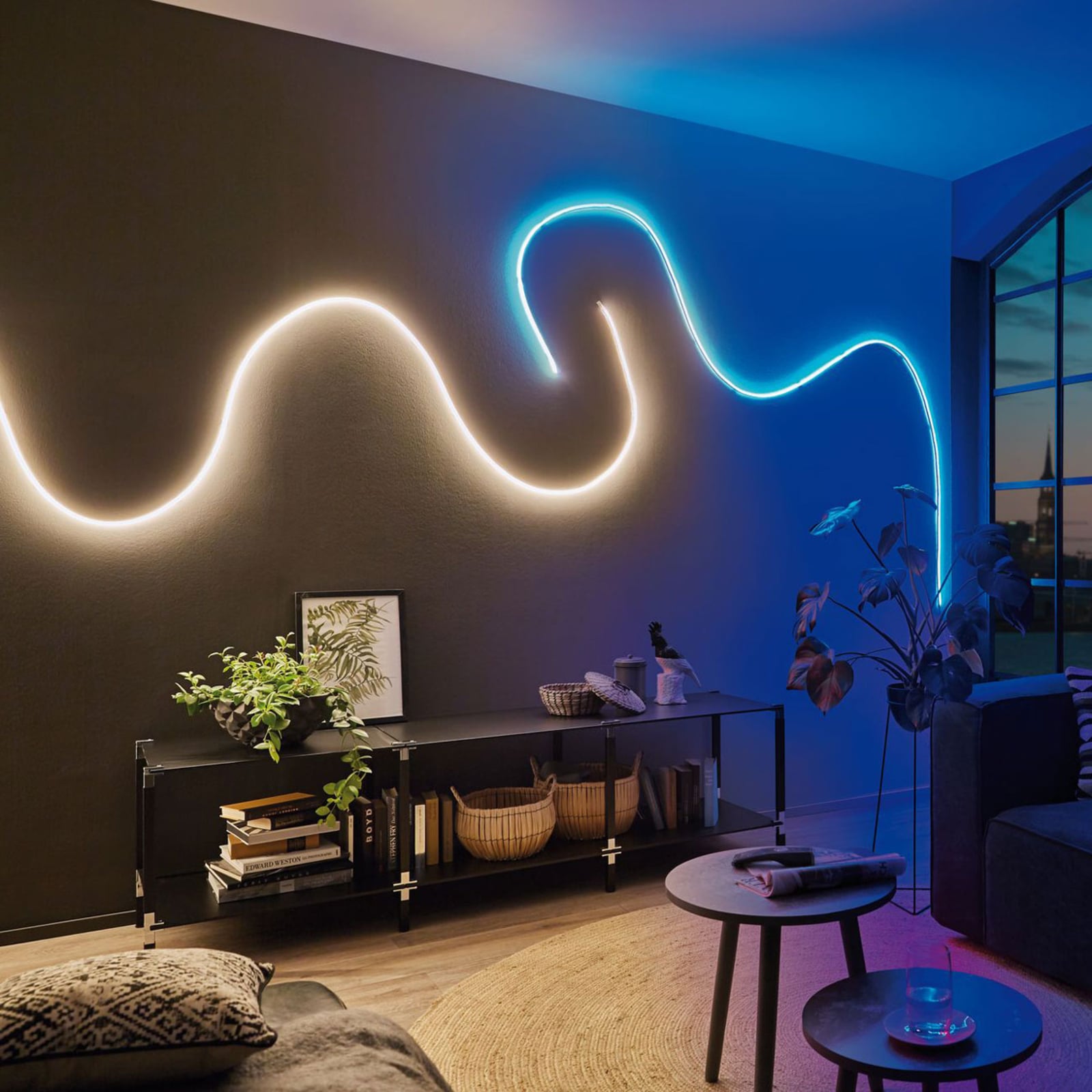 LED-stripe MaxLED Flow basissett RGB 3m 27W dimbar IP67 bakside