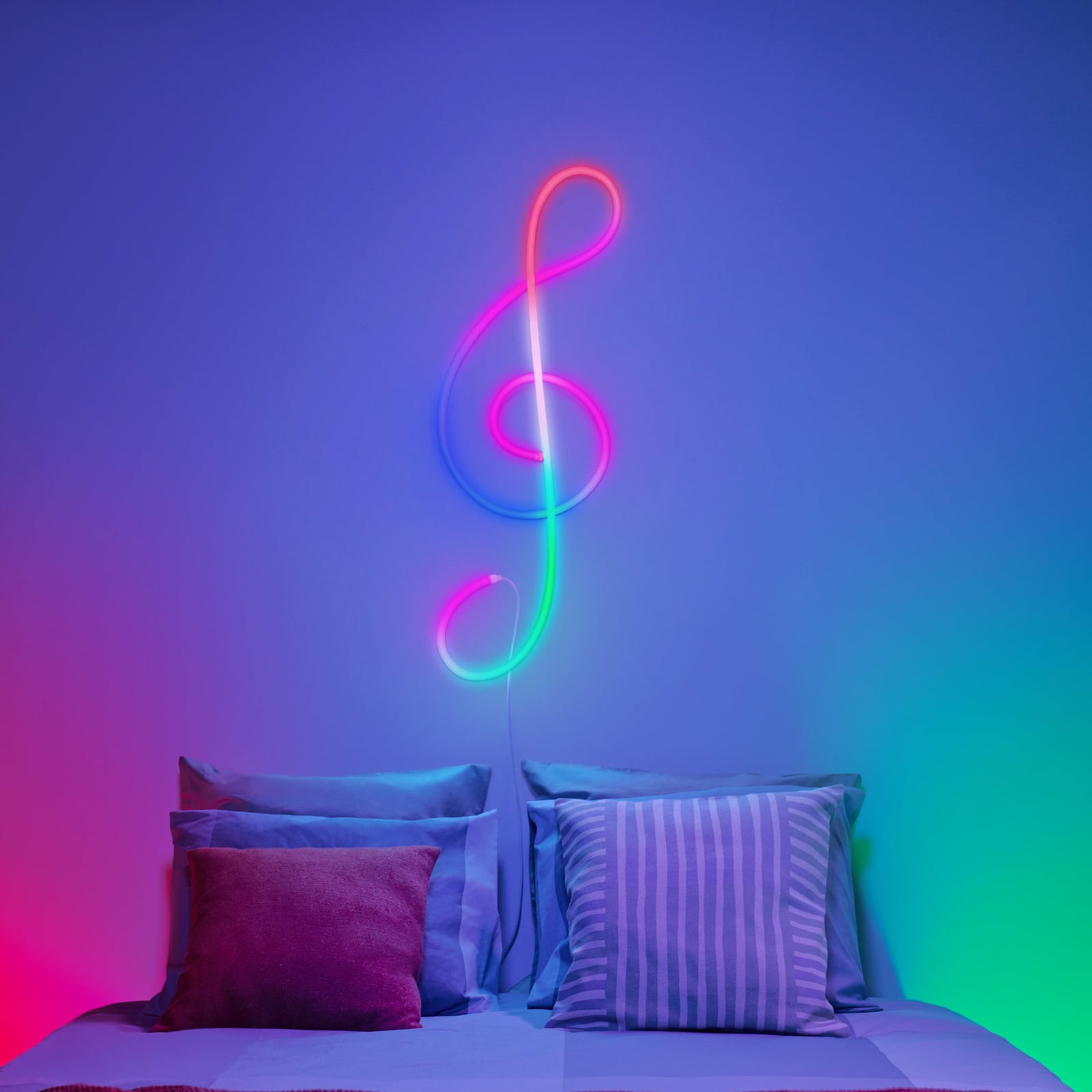 LED-stripe Neon Flex RGB dimbar 3m 24W WiFi - WiZ detalj av belysning