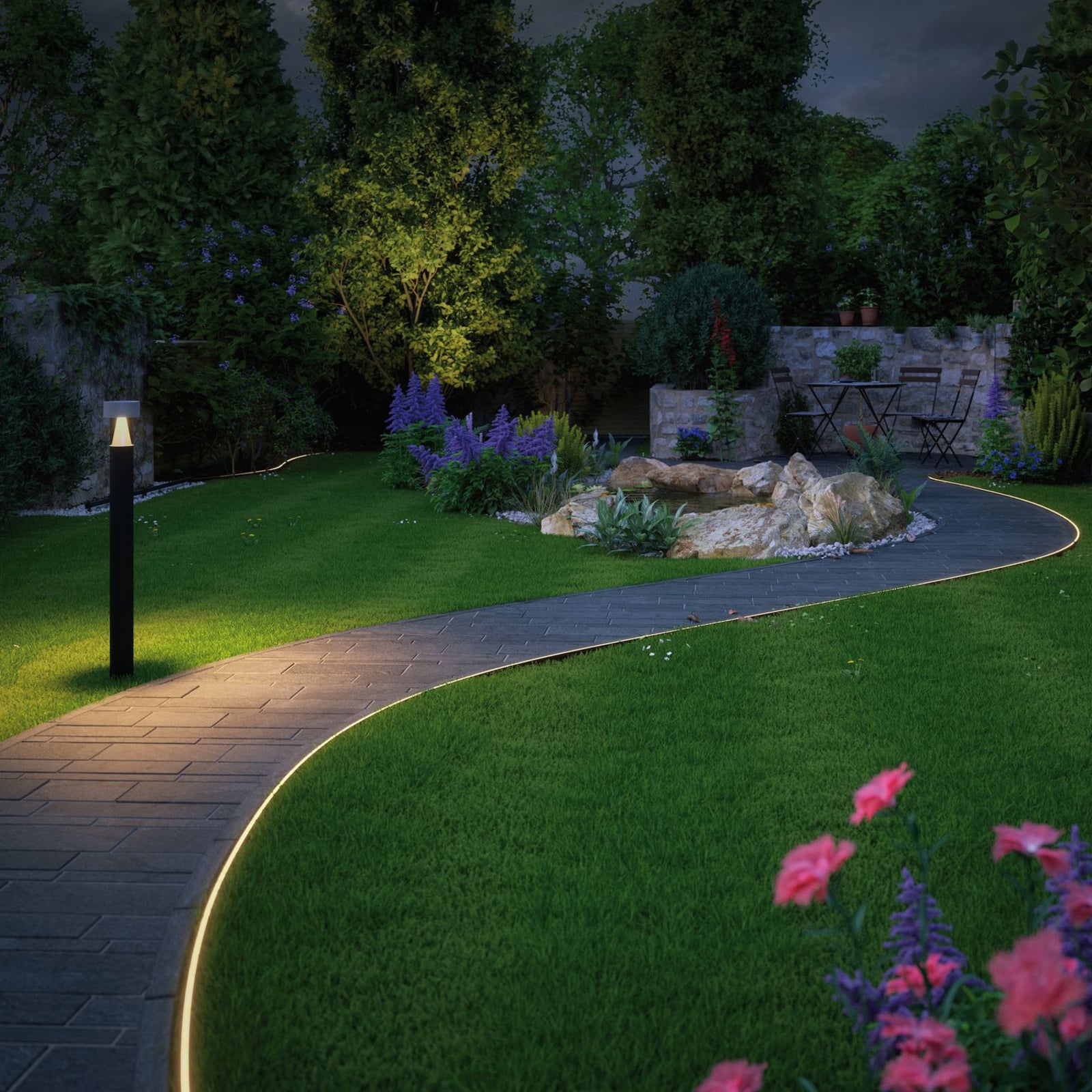 LED-stripe Neon utendørs dimbar 5 m 31W 3000K IP67 - Paulmann detalj av lysene