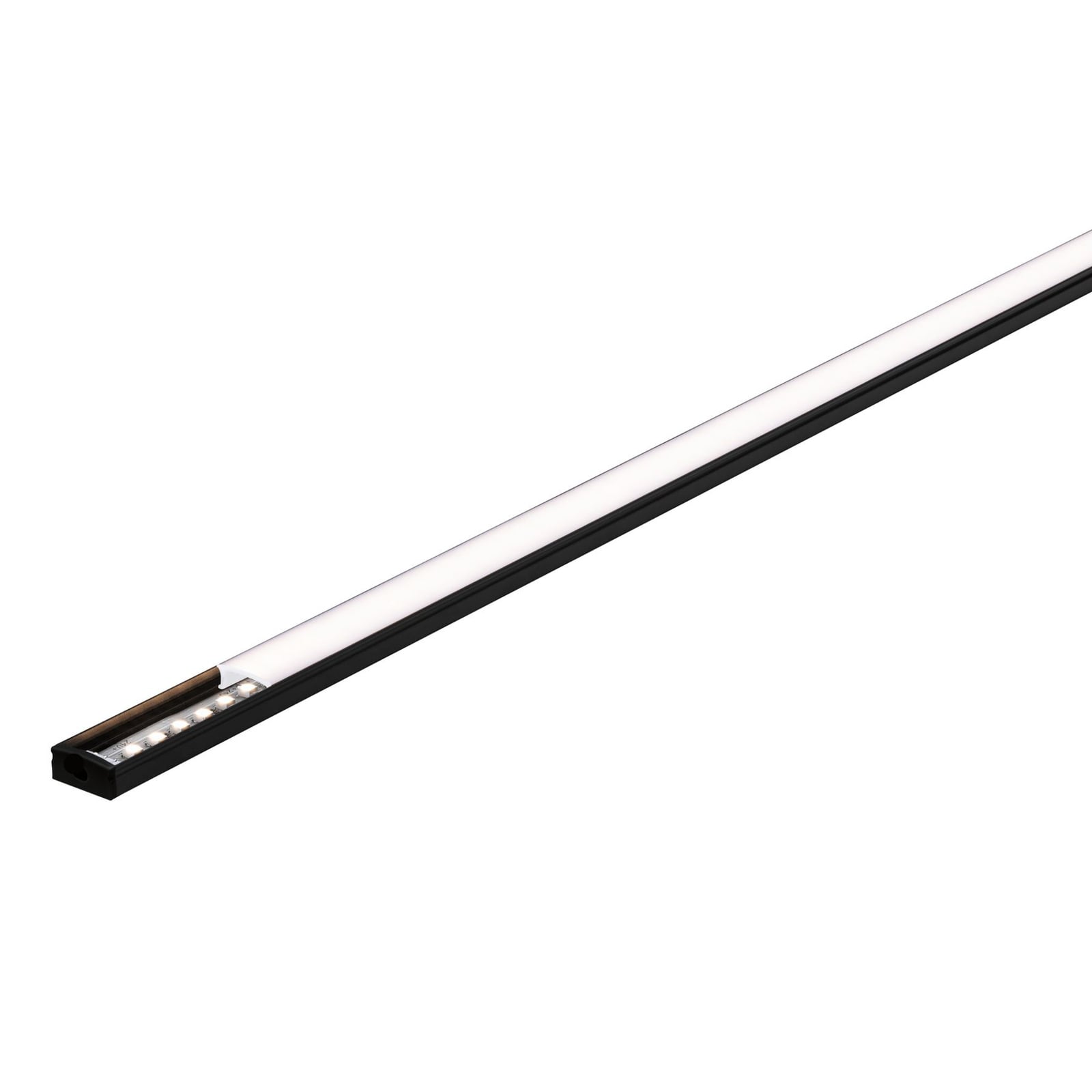 LED-stripe påbyggingsprofil Base svart 100 cm - Paulmann montert