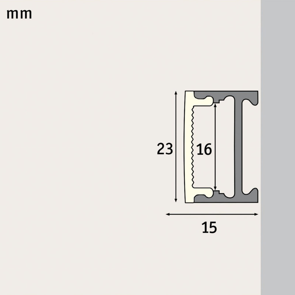 Pakket LED-stripe påbyggingsprofil Square alu satinert 200 cm fra Paulmann