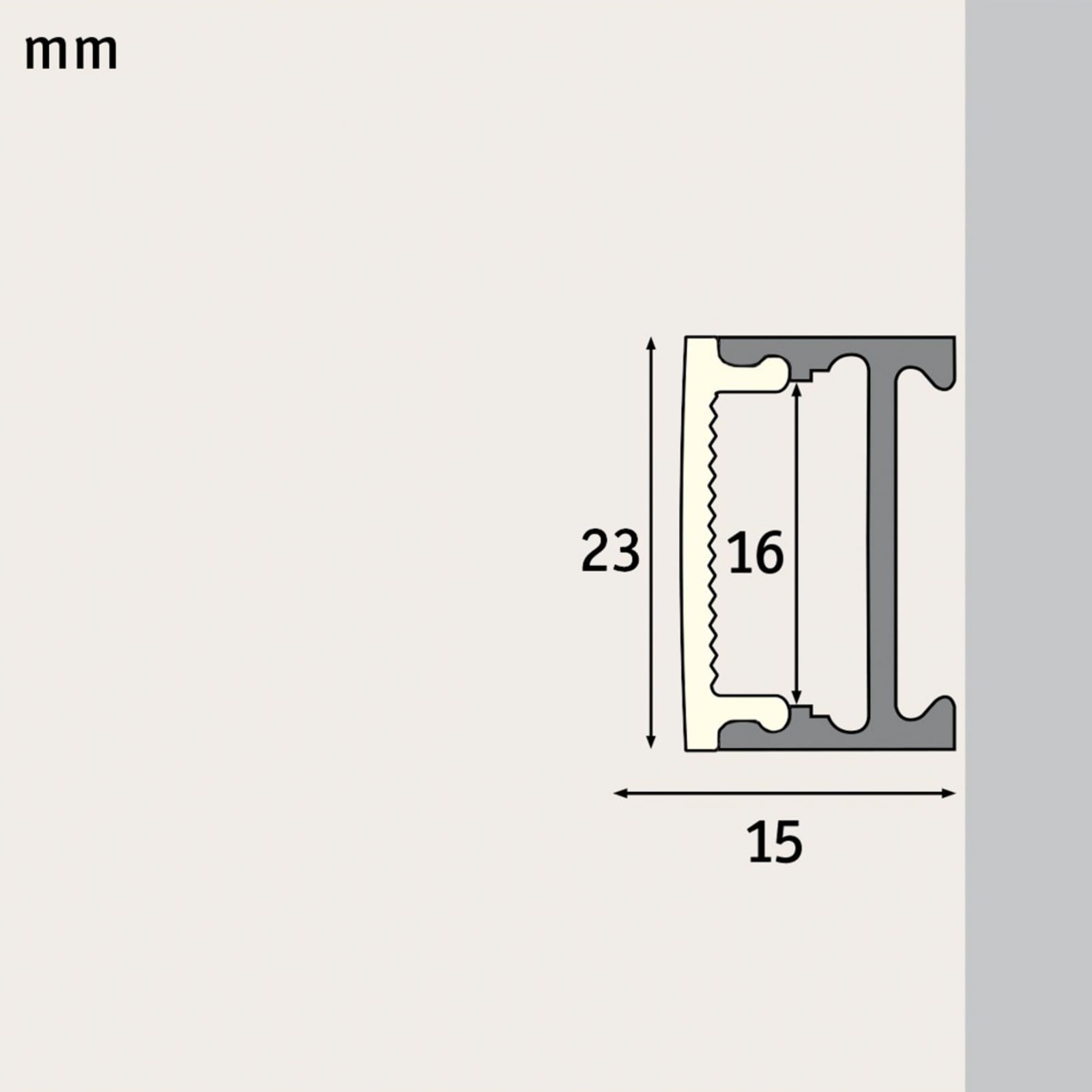Pakket LED-stripe påbyggingsprofil Square alu satinert 200 cm fra Paulmann