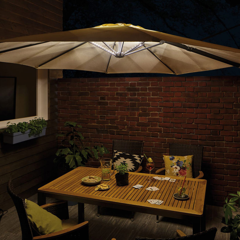 LED-stripe Parasol-Light 4x40 cm USB varmhvit bakside