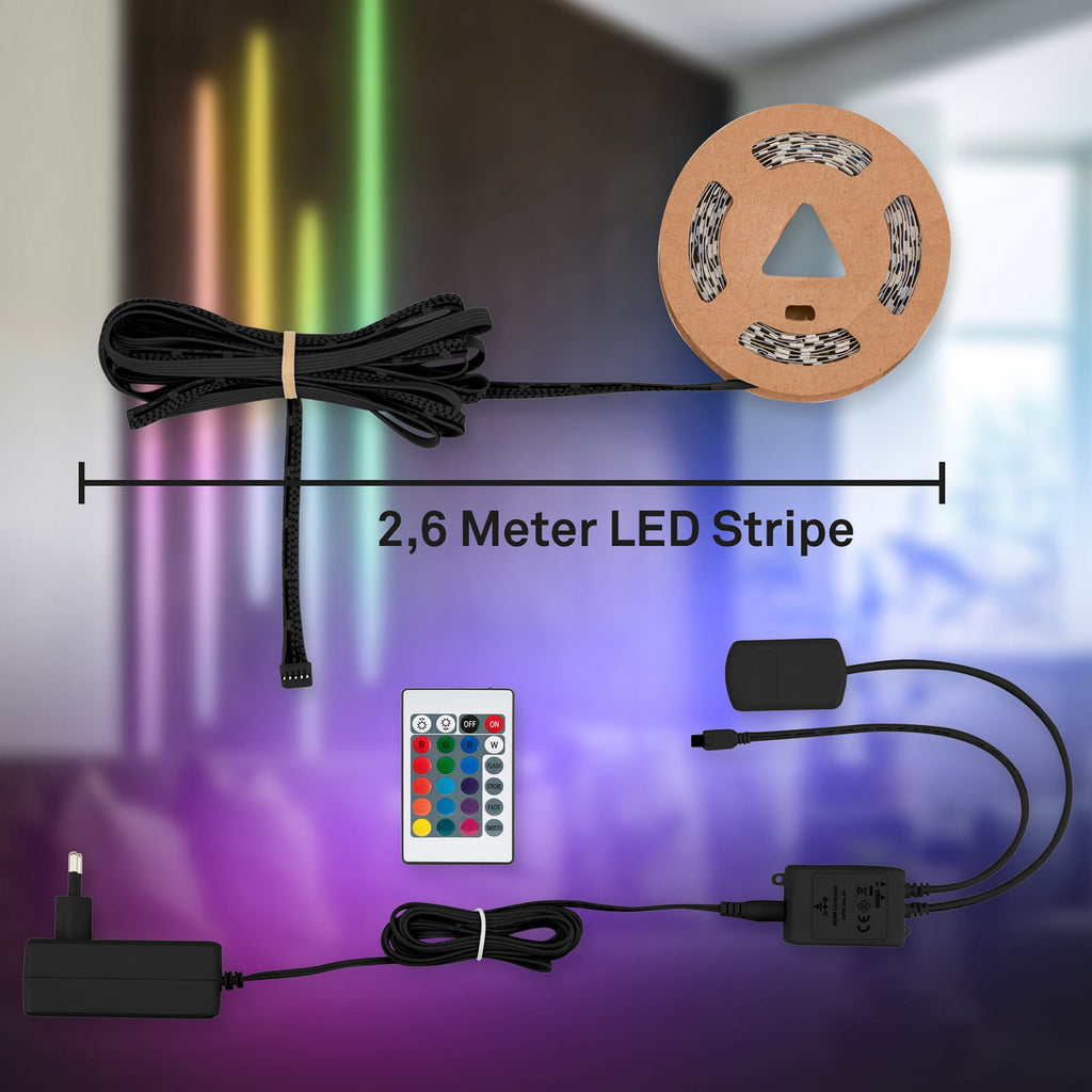 LED-stripe Pimp your panel startsett RGBW 2,6m dimbar - Briloner komplett sett