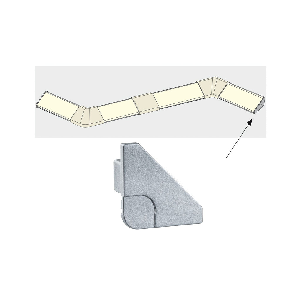 LED-stripe profilendestykke alu matt YourLED Paulmann forfra