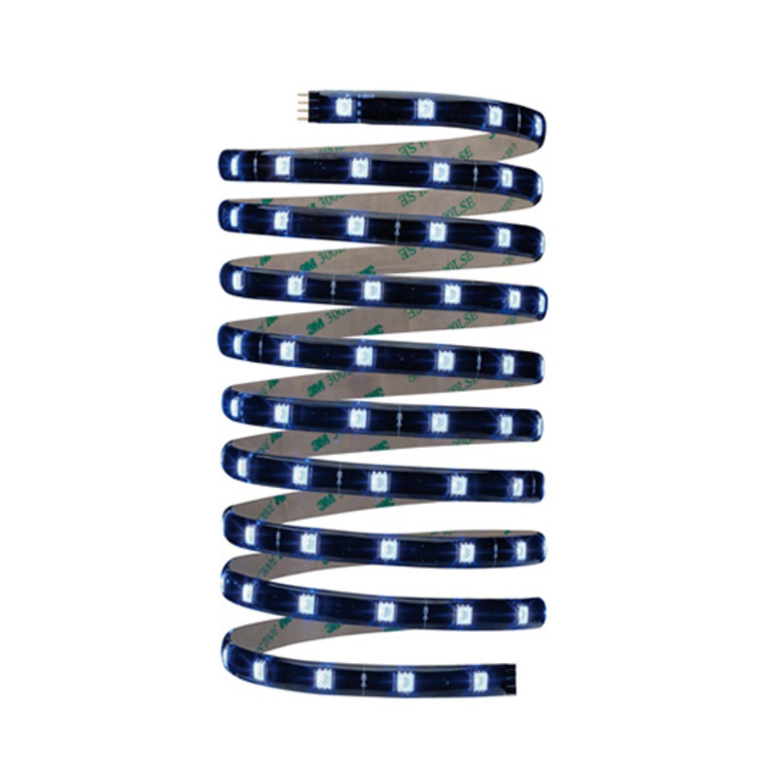 LED-stripe RGB 3m komplettsett dimbar med fjernkontroll - Paulmann montert på vegg