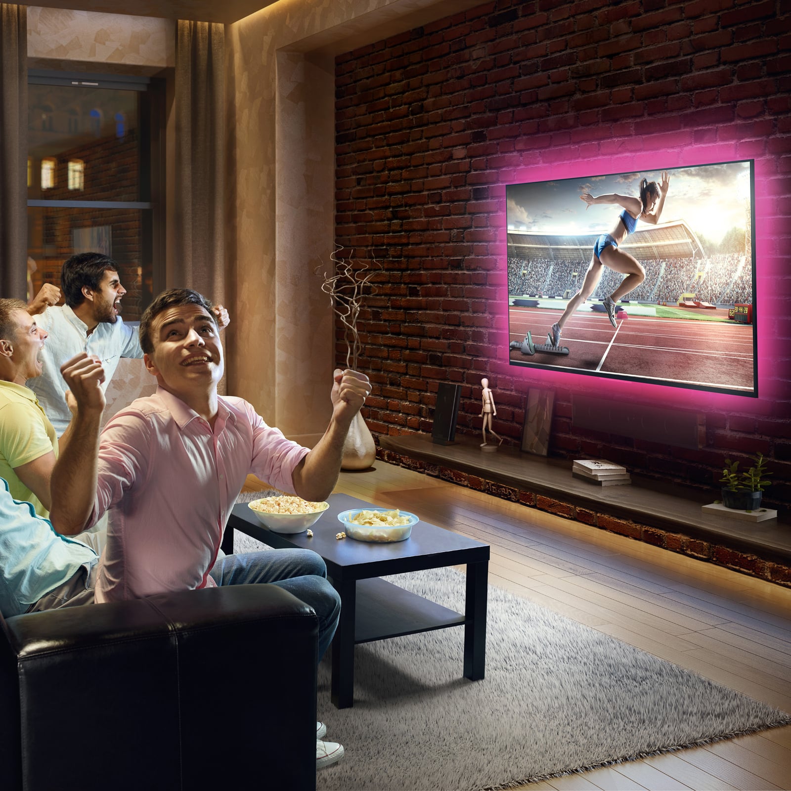 Detalj av LED-stripe RGB dimbar 3m 15,5W med fjernkontroll WiFi LEDVANCE SMART+