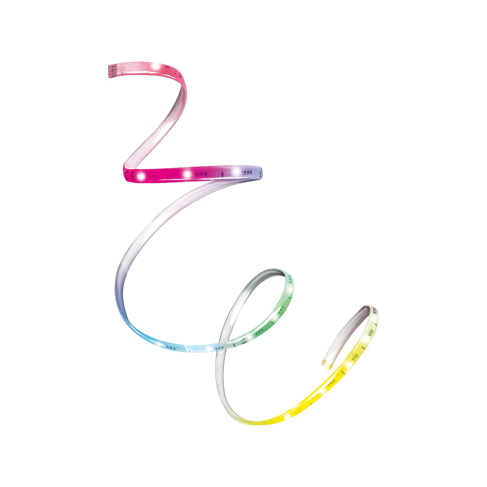 LED-stripe RGB med lyd og fjernkontroll USB 2 m dimbar bakside