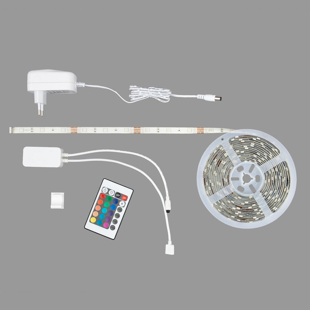 LED-stripe RGB WiFi 500 cm med fjernkontroll dimbar - Briloner monteringsdetalj