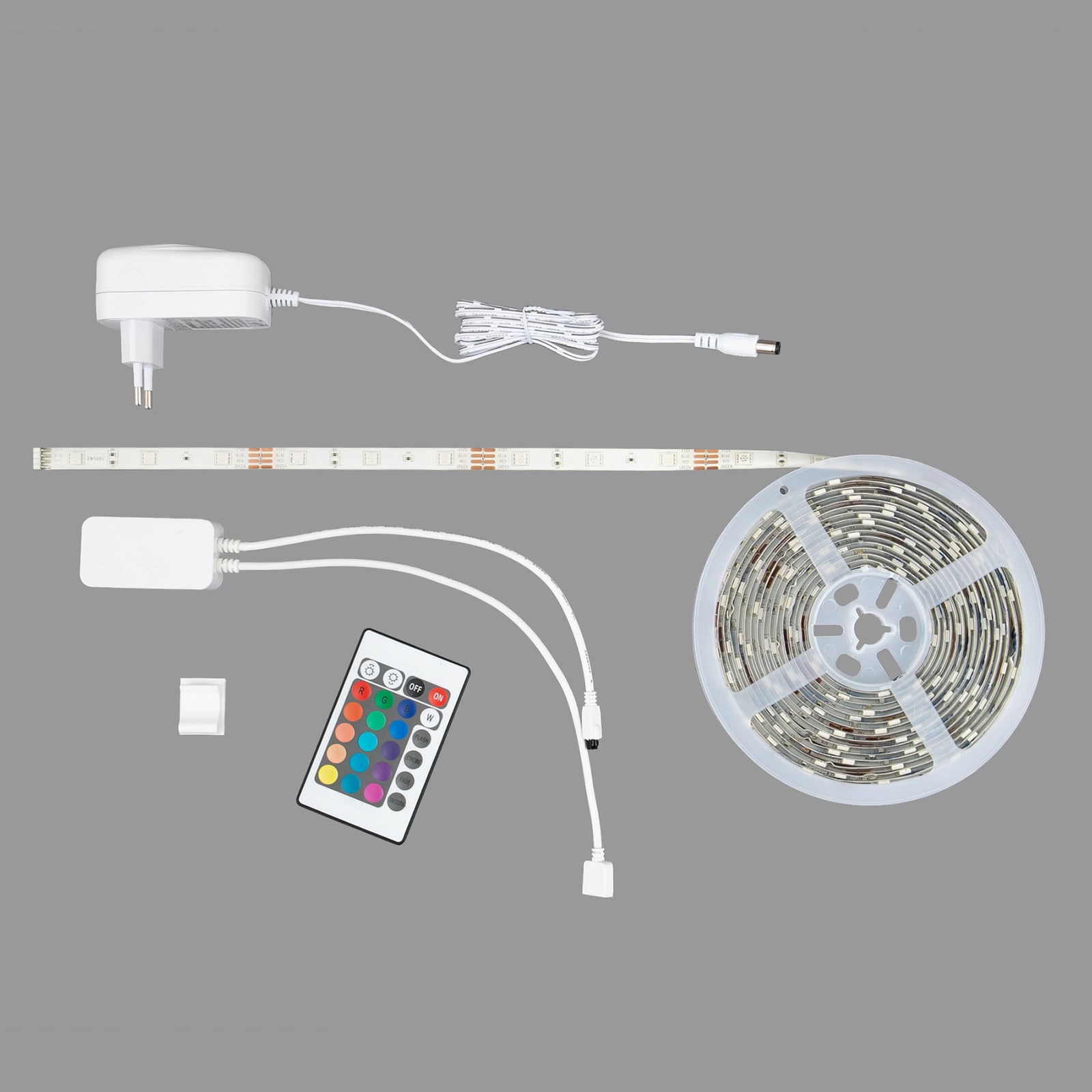 LED-stripe RGB WiFi 500 cm med fjernkontroll dimbar - Briloner monteringsdetalj