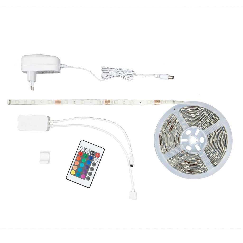 LED-stripe RGB WiFi 500 cm med fjernkontroll dimbar - Briloner pakket