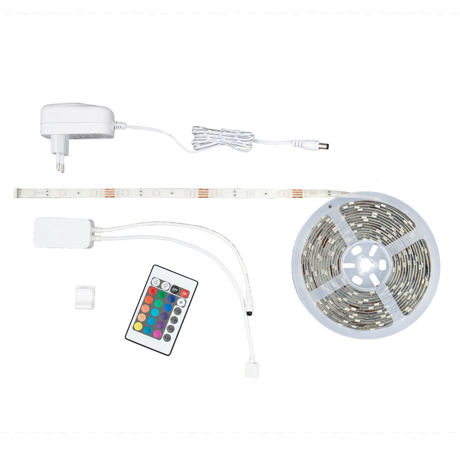 LED-stripe RGB WiFi 500 cm med fjernkontroll dimbar - Briloner pakket