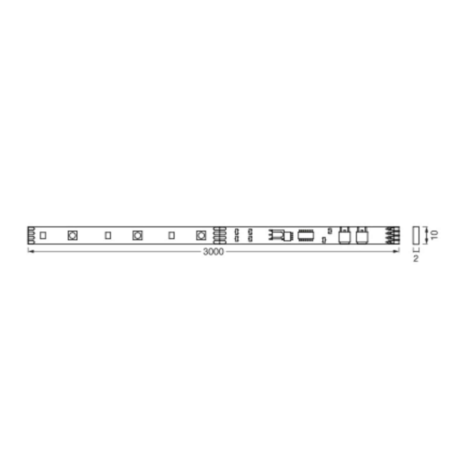 LED-stripe RGBW dimbar med fjernkontroll 300 cm 10W LEDVANCE bakside