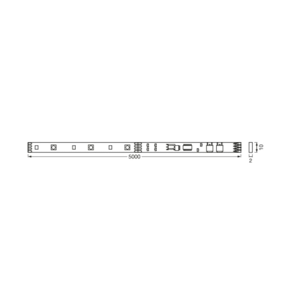 LED-stripe RGBW dimbar med fjernkontroll 500 cm 14W - LEDVANCE bakside