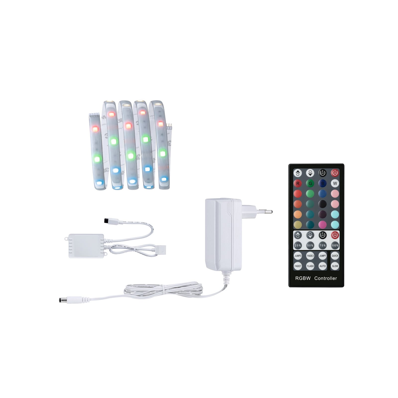LED-stripe sett MaxLED 250 IP44 RGBW dimbar 1,5m forfra