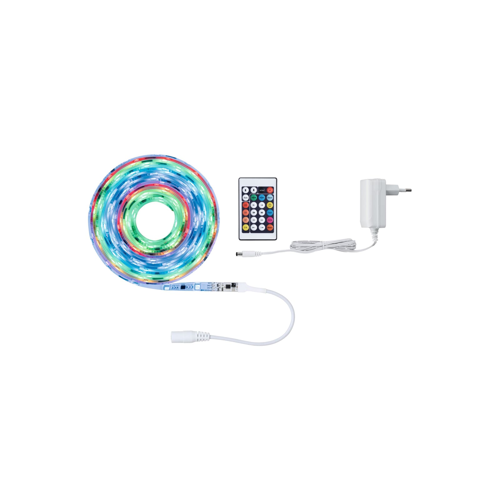 LED-stripe sett RGB 5m med fjernkontroll 10W dimbar Paulmann detalj