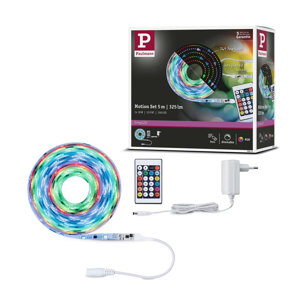 LED-stripe sett RGB 5m med fjernkontroll 10W dimbar Paulmann nærbilde