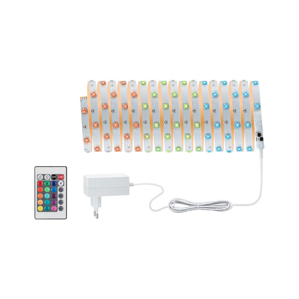 LED-stripe sett TIP RGB 10 m dimbar med fjernkontroll - Paulmann forfra