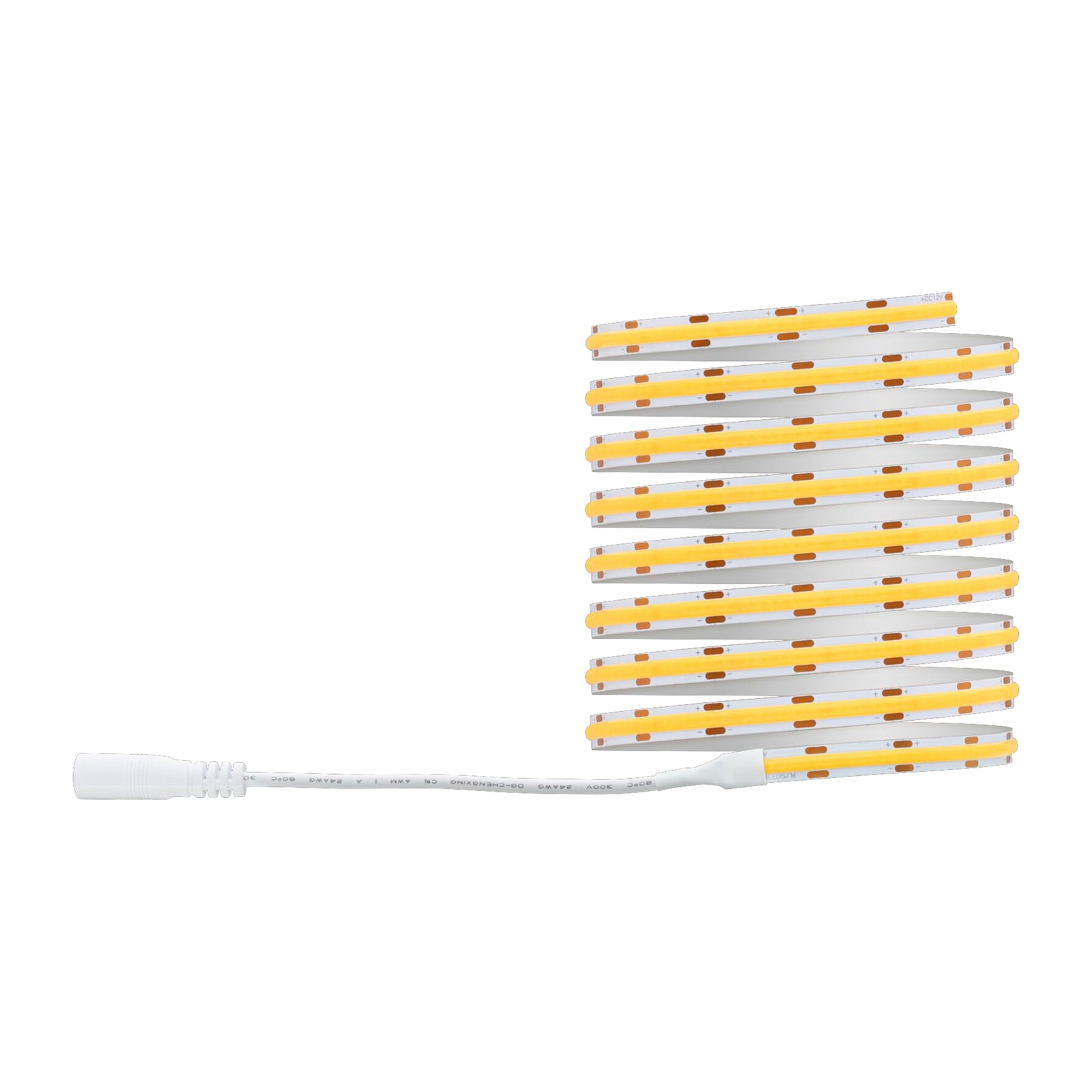 LED-stripe SimpLED COB sett 3 m varmhvit 11W 3000K bakside med klebende tape