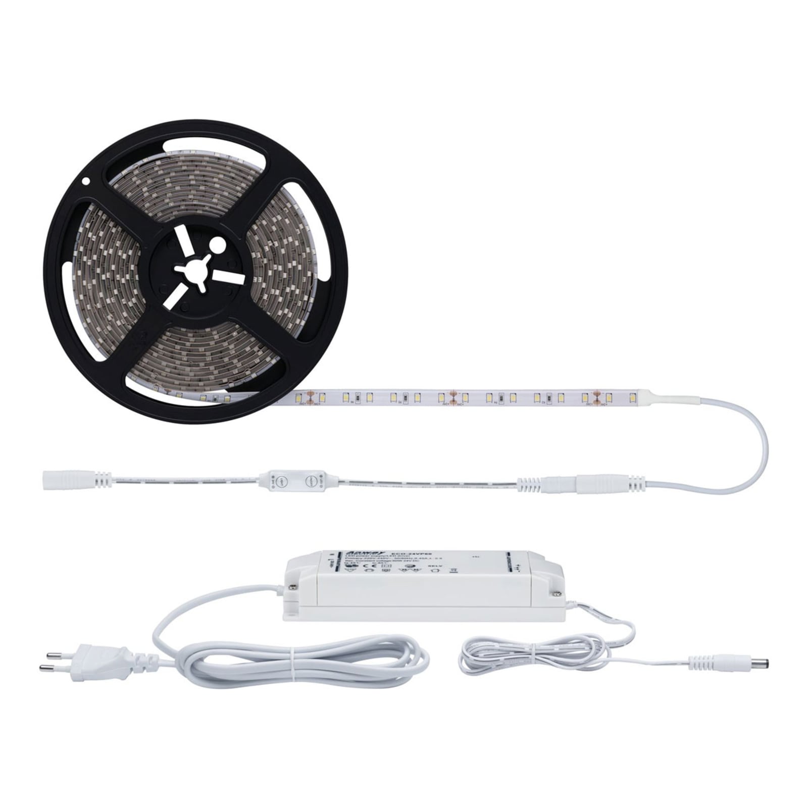 LED-stripe SimpLED dimbar nøytralhvit 4000K 500 cm 50W Paulmann nærbilde av lys