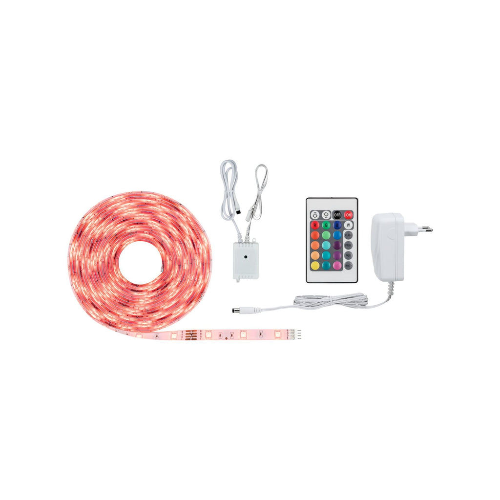 LED-stripe SimpLED RGB dimbar med fjernkontroll 5 m IP44 forfra