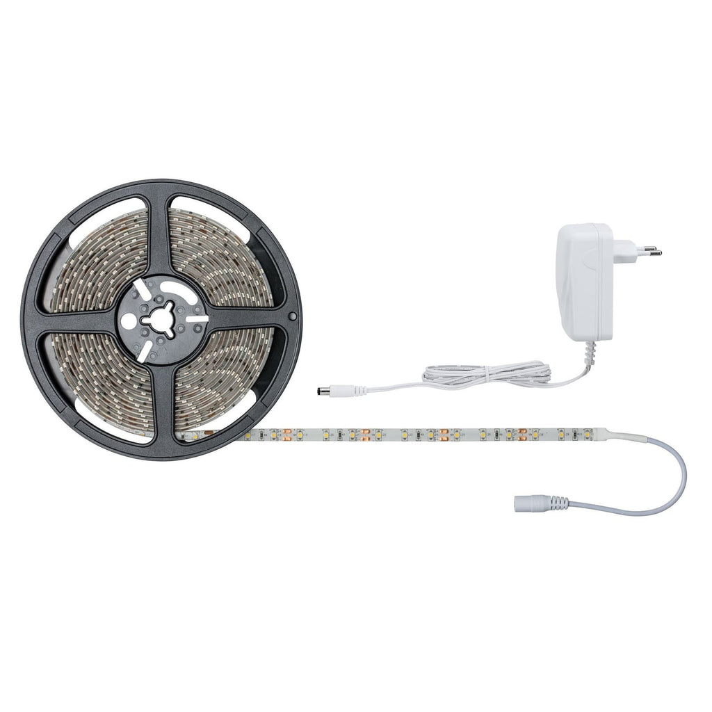 Montert LED-stripe SimpLED sett 5m varmhvit 17W hvit under kjøkkenskap