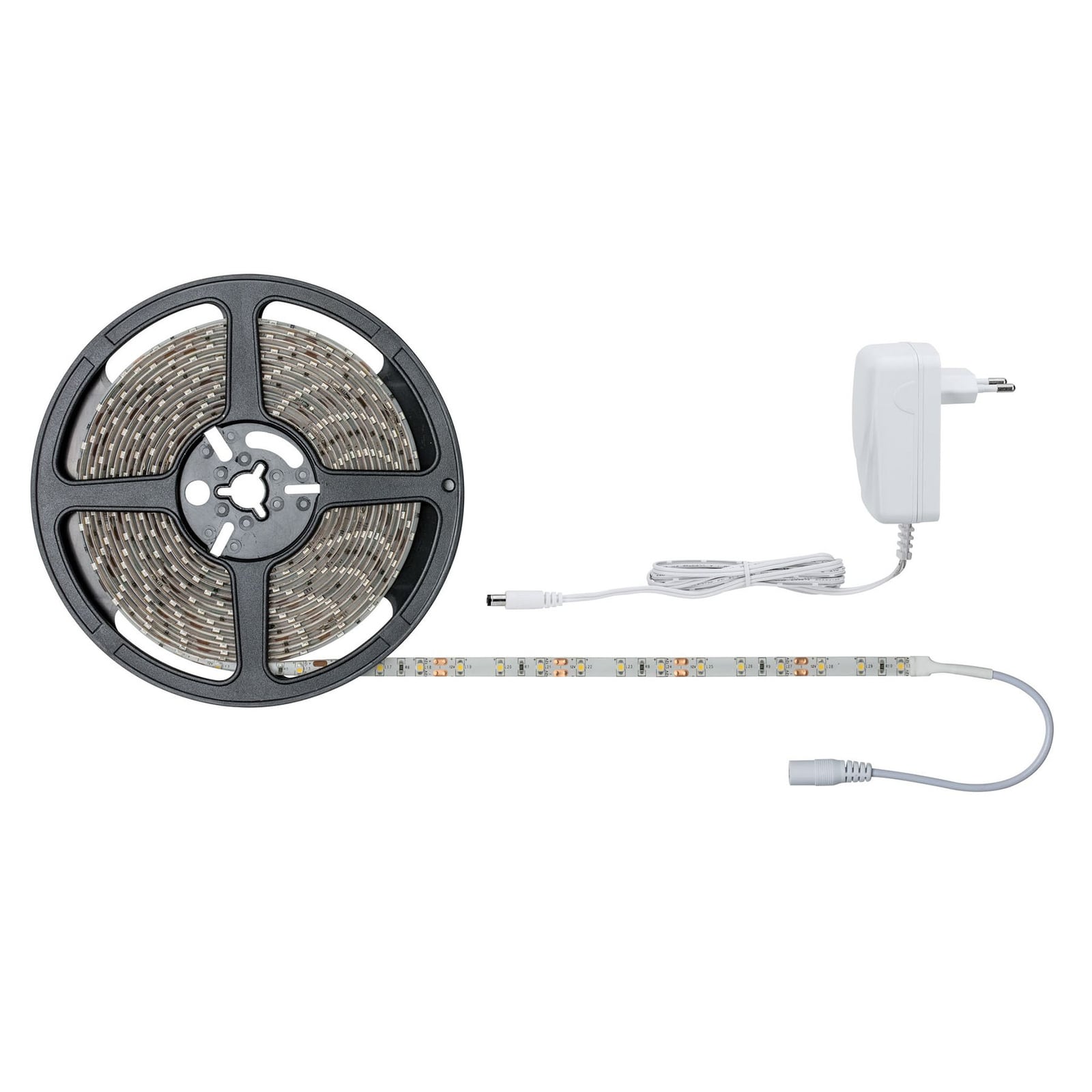 Montert LED-stripe SimpLED sett 5m varmhvit 17W hvit under kjøkkenskap