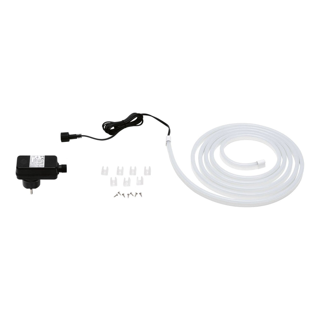 LED-stripe SimpLED utendørs varmhvit 3m 12W IP65 transparente holdklips