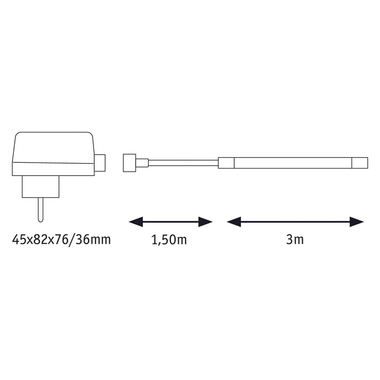 LED-stripe SimpLED utendørs varmhvit 3m 12W IP65 installasjonseksempel