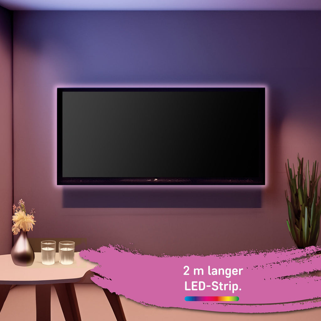 Montert LED-stripe smart RGB 2 m USB musikksensor 4,2W - Müller-Licht i rom