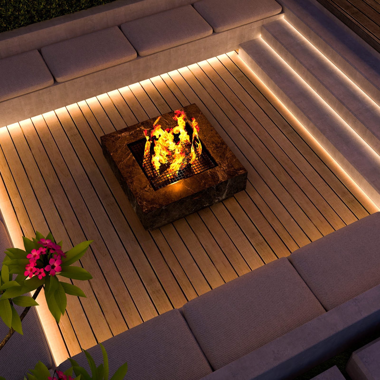 LED-stripe utendørs RGBW 500 cm appstyrt IP44 - Calex bakside