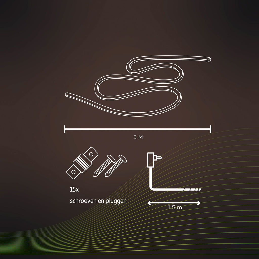 LED-stripe utendørs RGBW 500 cm appstyrt IP44 - Calex detalj