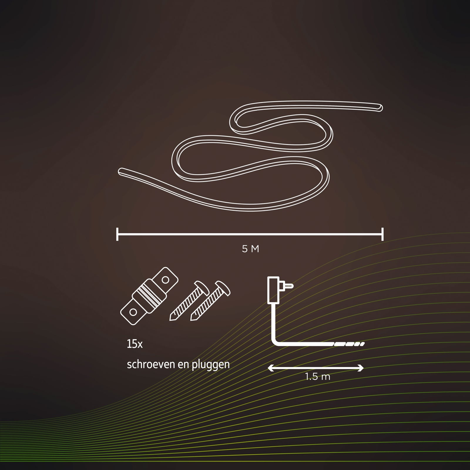 LED-stripe utendørs RGBW 500 cm appstyrt IP44 - Calex detalj