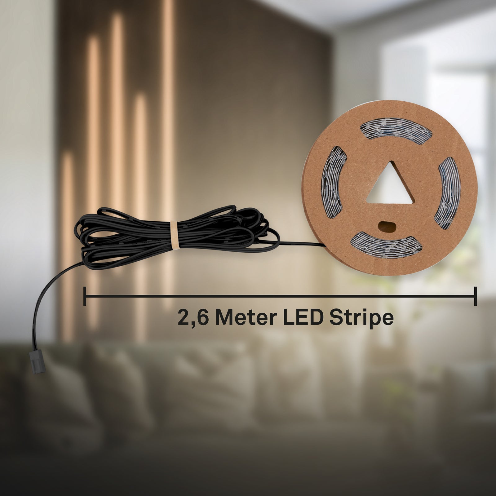 LED-stripe utvidelsessett 2,6 m 5W varmhvit - Briloner detalj