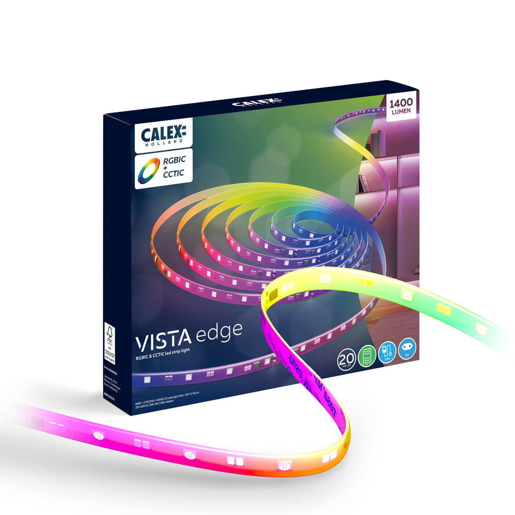 LED-stripe Vista RGB CCT dimbar med fjernkontroll 20 m detalj