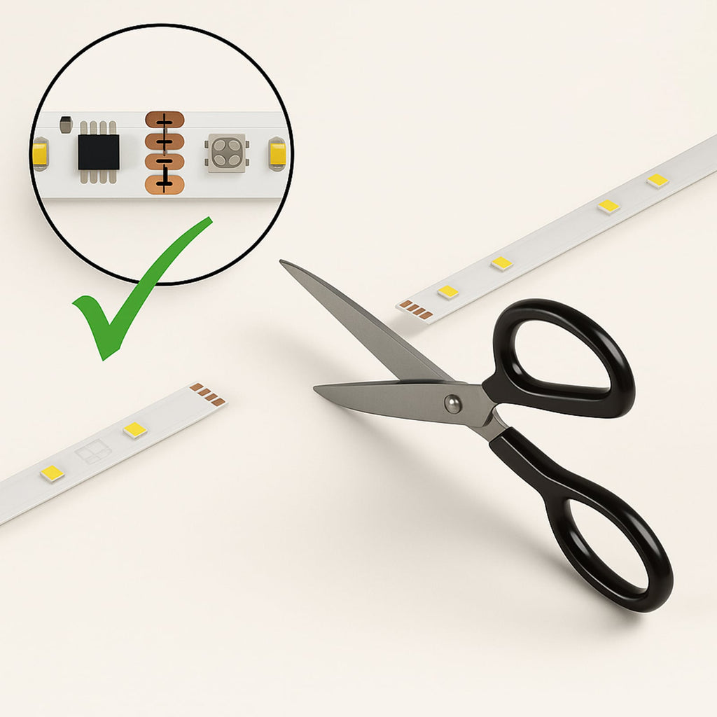 LED-stripe Vista RGB CCT dimbar med fjernkontroll 20 m nærbilde