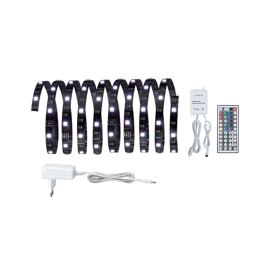 LED-stripe YourLED ECO RGB dimbar 300 cm svart strømadapter