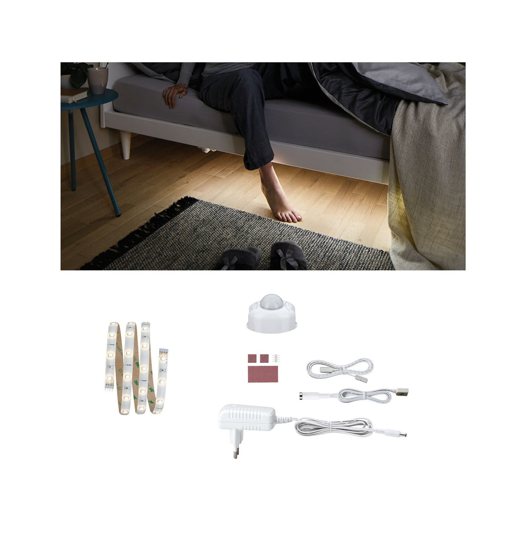 LED-stripe YourLED Night sett med bevegelsessensor 3W hvit forfra