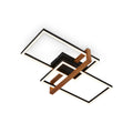 LED taklampe 2-lys metall/tre svart 55 cm 33W fra Briloner forfra