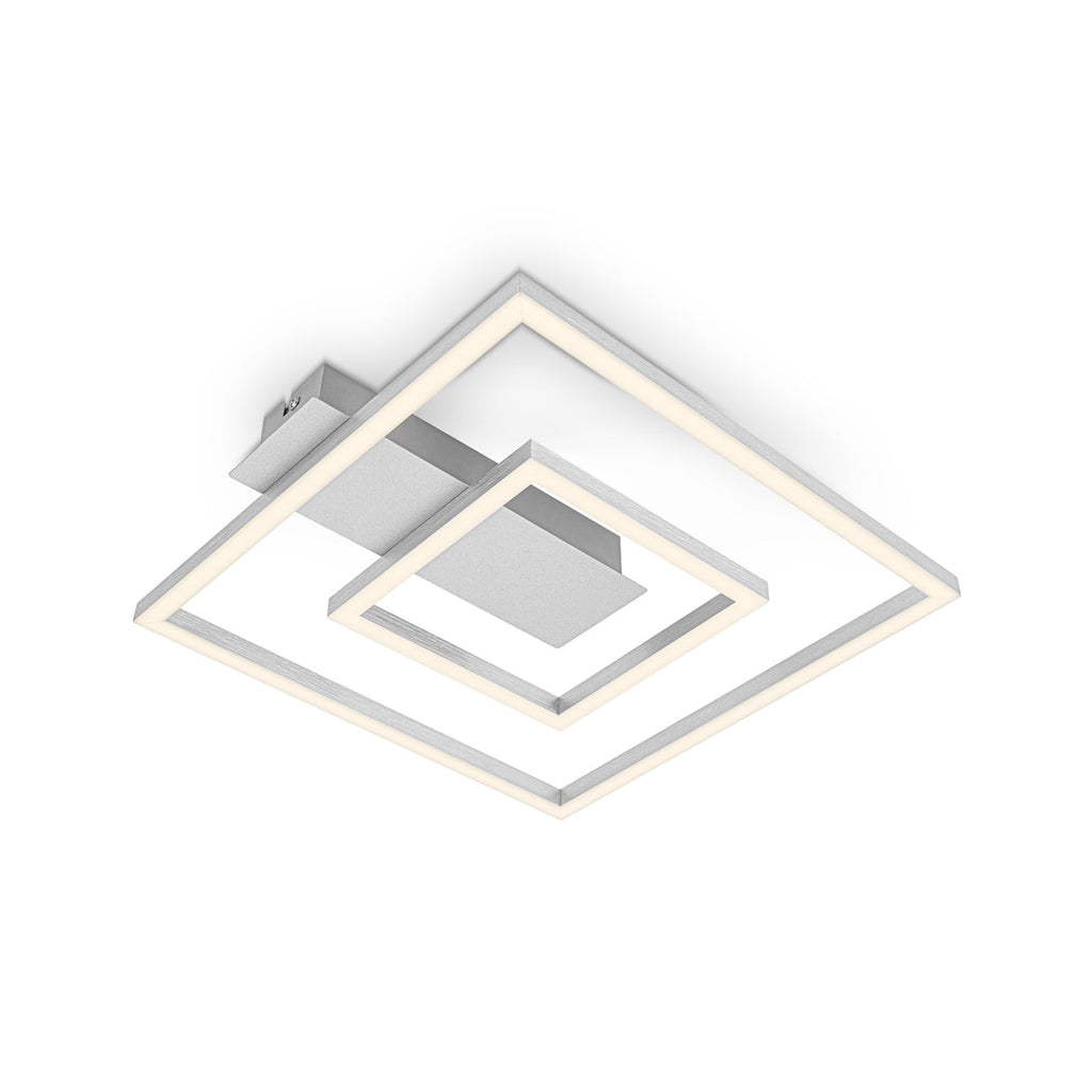 LED taklampe 3772 med 2 rammer aluminium forfra