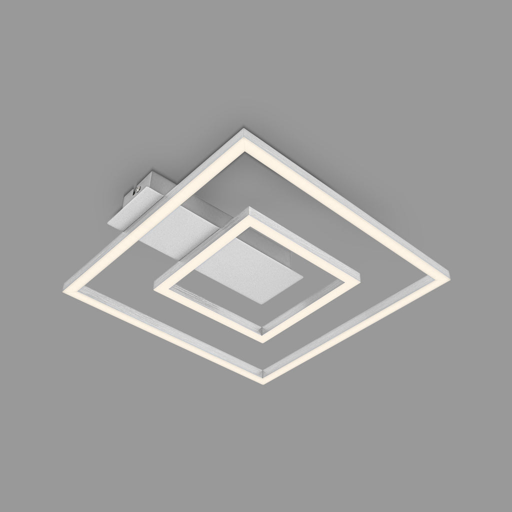 Montert LED taklampe 3772 med 2 rammer aluminium i rom