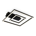 LED taklampe 3772 med 2 rammer svart metall forfra