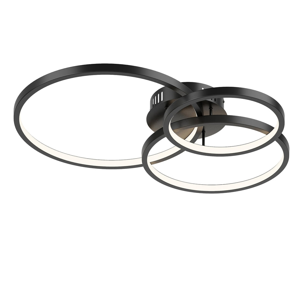 Detalj av LED taklampe Aaron smart antrasitt RGB CCT dimbar 36W