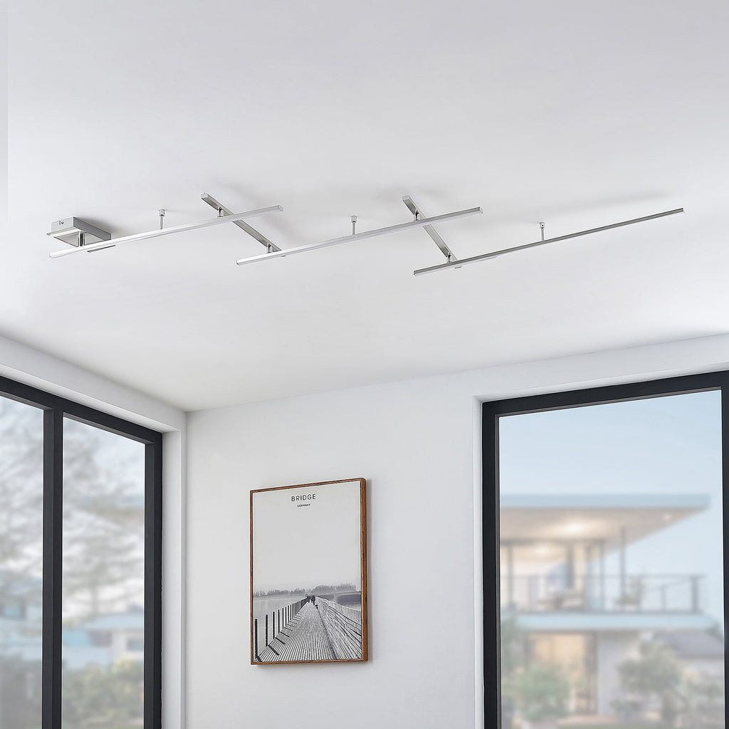 LED taklampe Acia dimbar nikkel 250 cm 25W nærbilde