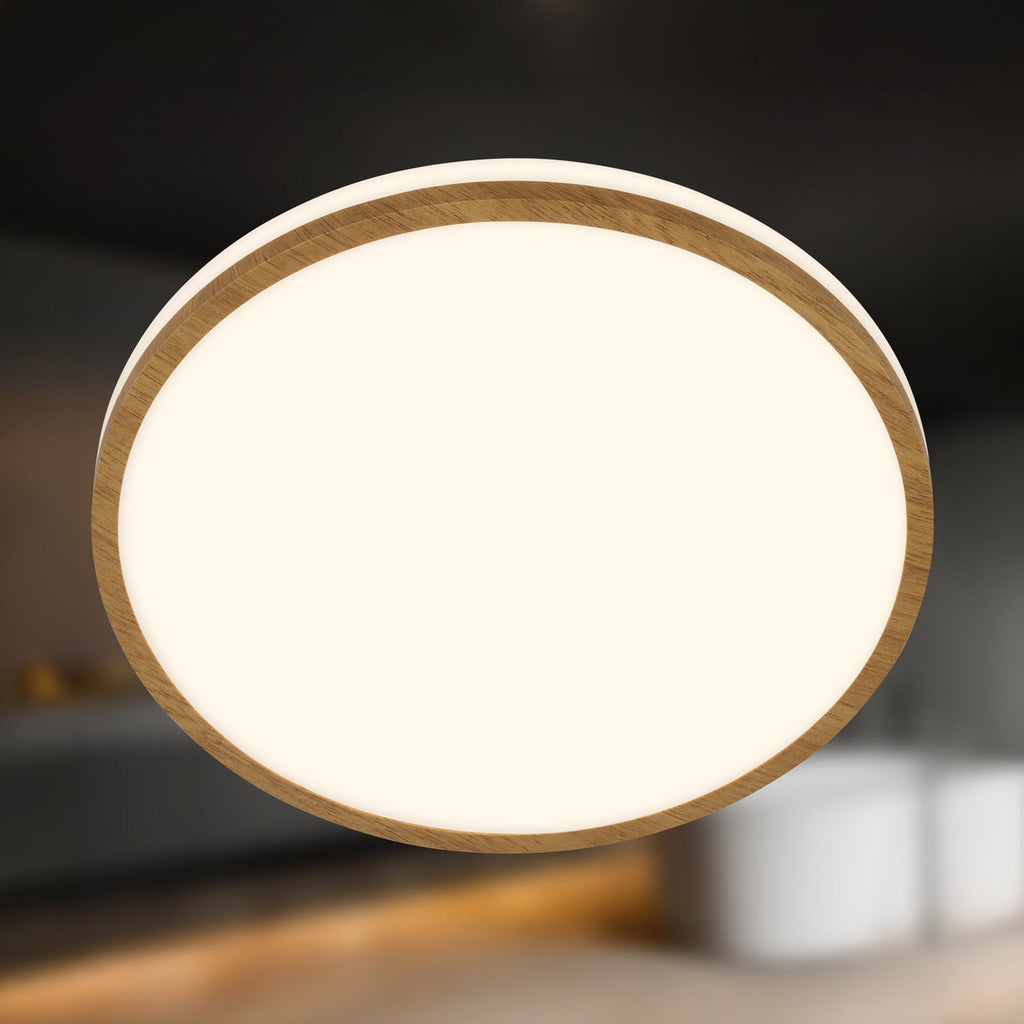 LED taklampe Acorus hvit trefarget detalj