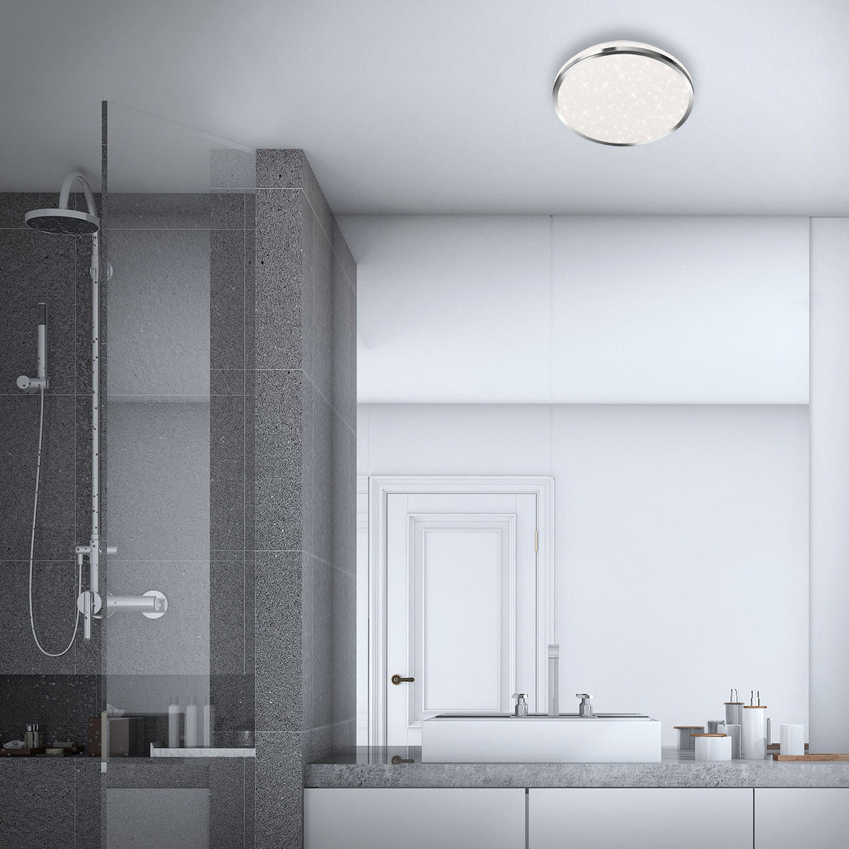 LED taklampe Acorus stjerndekor bakside